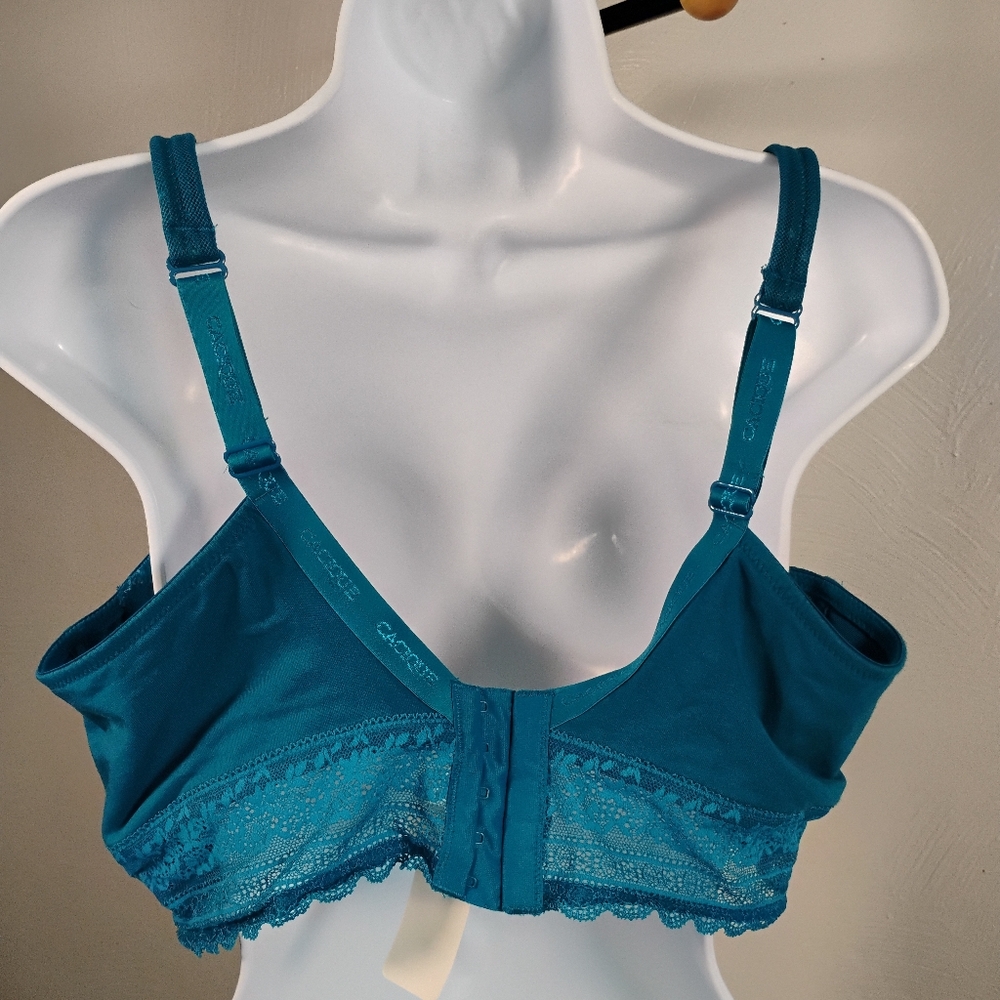 Cacique Blue Lace Wide Band T Shirt Bra Size 42C - Picture 2 of 2